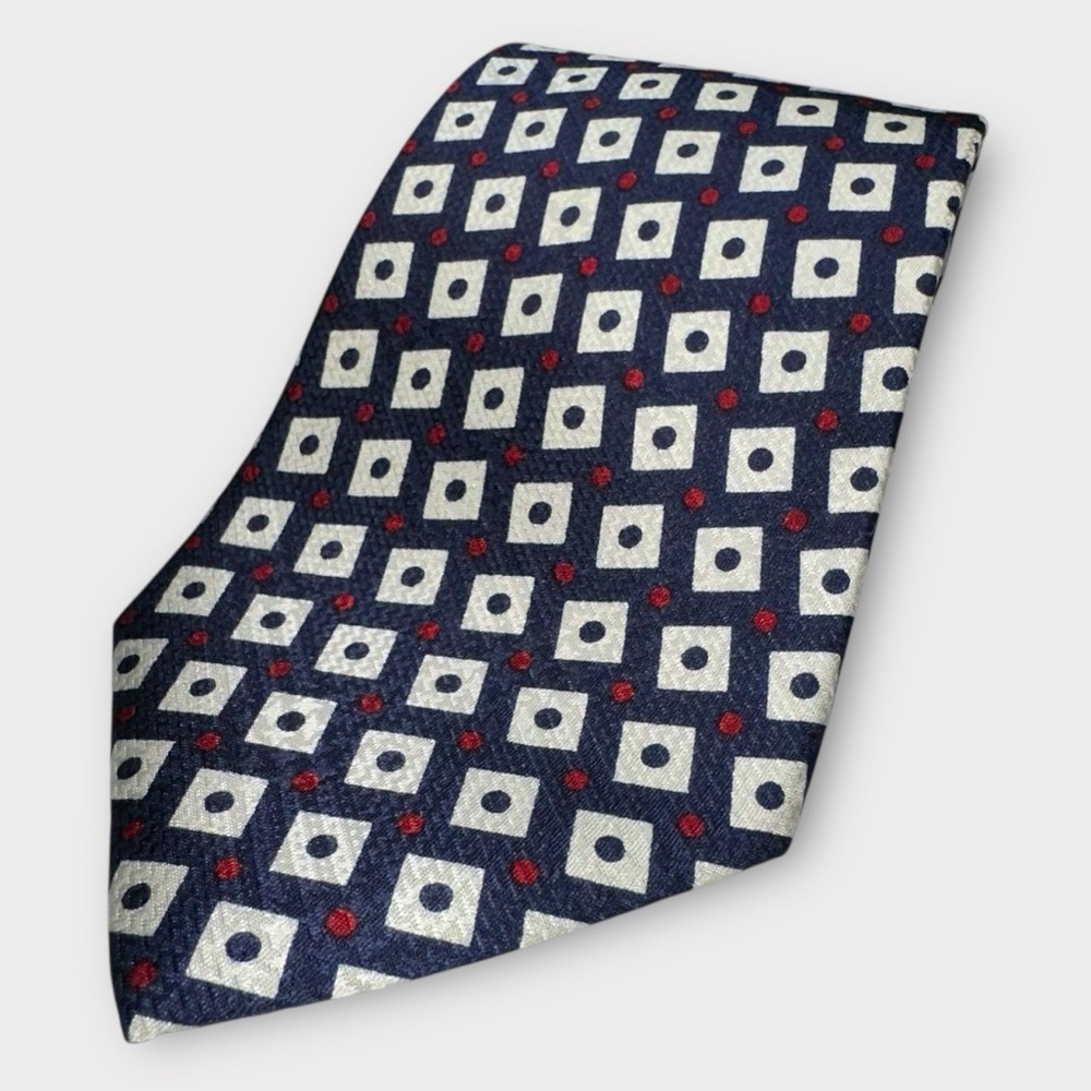Polo Ralph Lauren Men's Neck Tie - Navy White Red - 57"